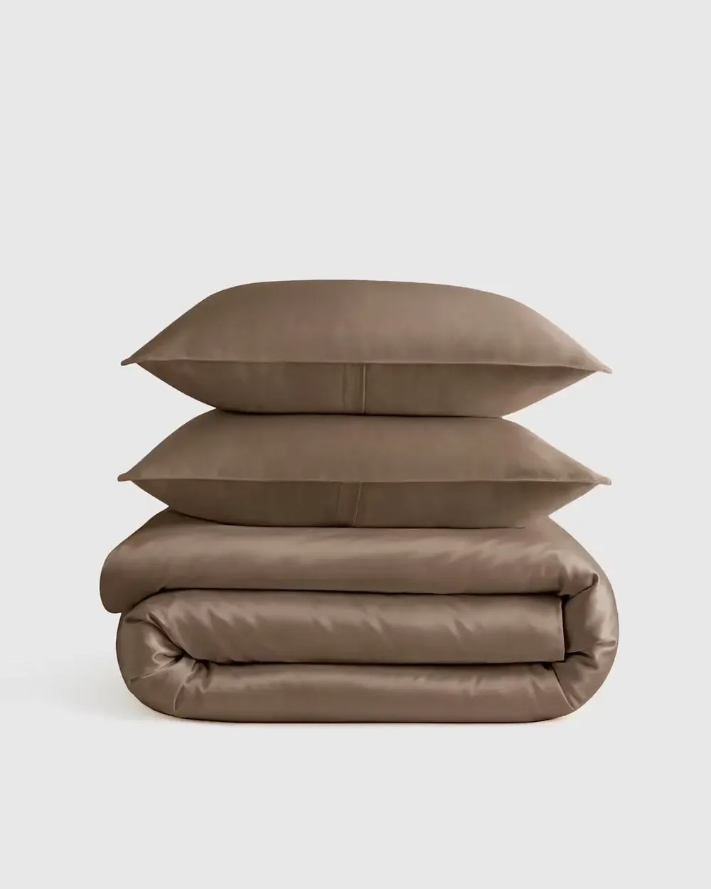 Quince Organic Bamboo Duvet Cover Set Walnut Full/Queen NWOT